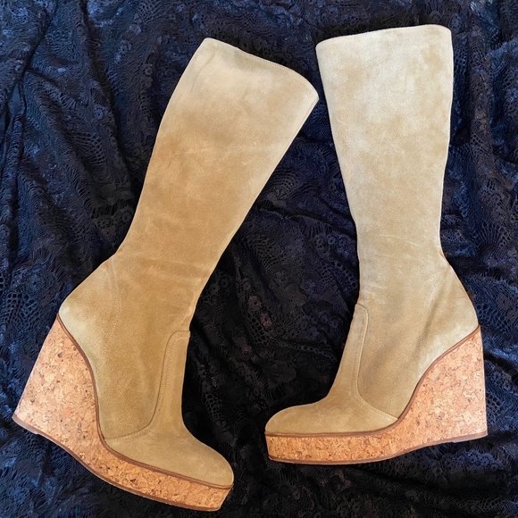 designer wedge boots